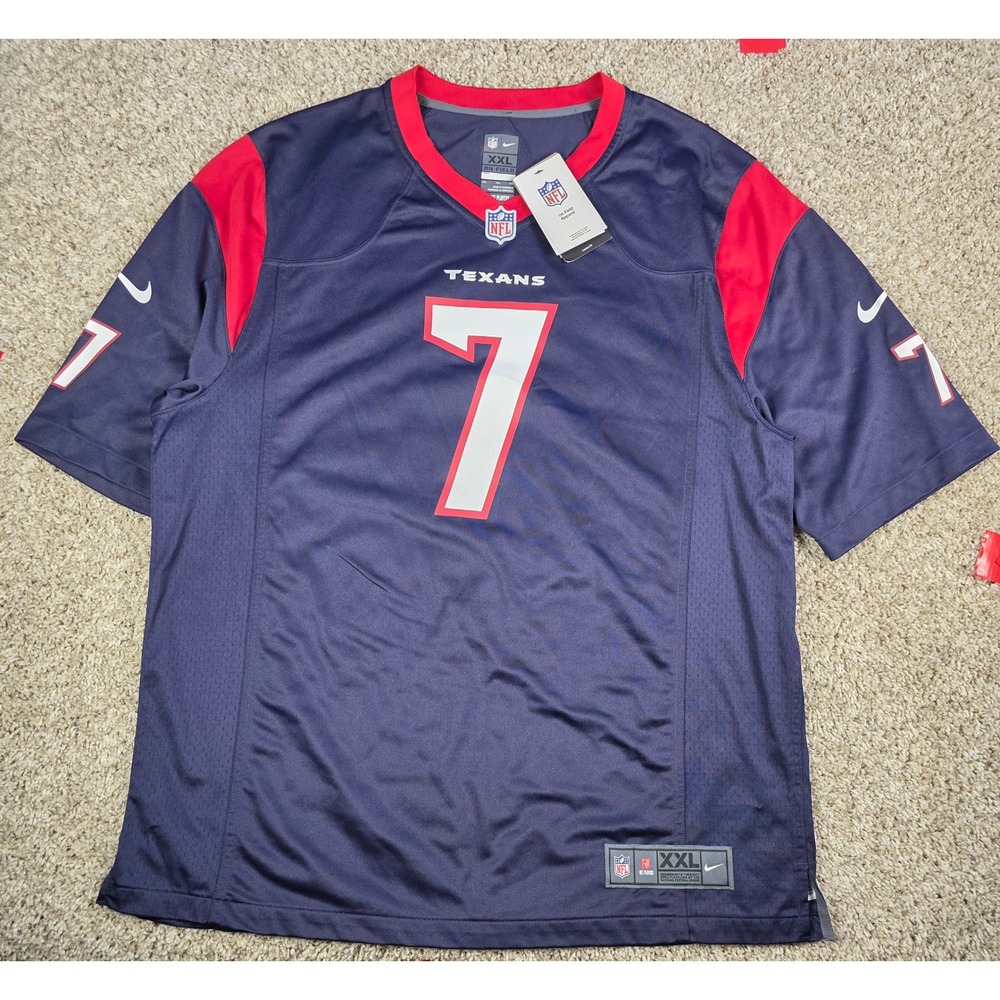 Nike CJ Stroud Houston Texans NFL Jersey Mens XXL Navy Blue Number 7 NWT